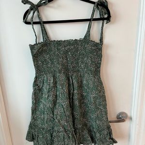 Green floral Aerie dress. Size L
